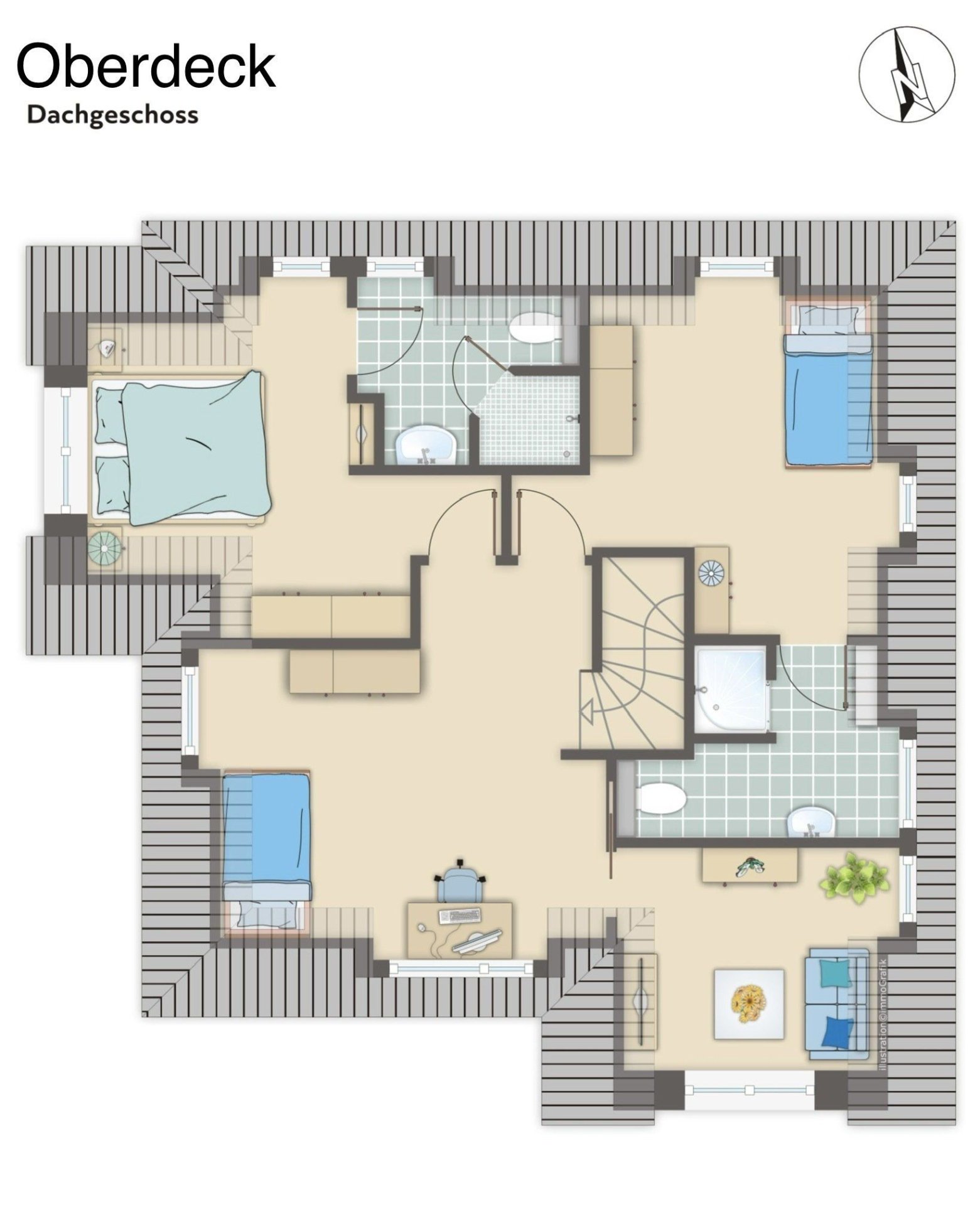 Ferienwohnung Oberdeck